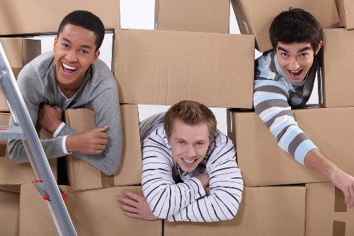 Apartment moving service in Kew showing boxes and furniture prepared for transport