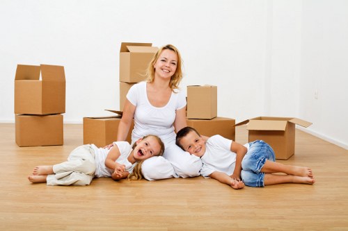 Local packing materials prepared for moving day in Kew